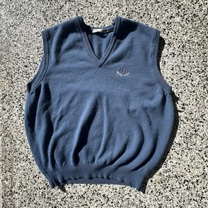 Vintage Lyle & Scott Sweater Vest Mens L Pure New Wool Made In Scotland Golf